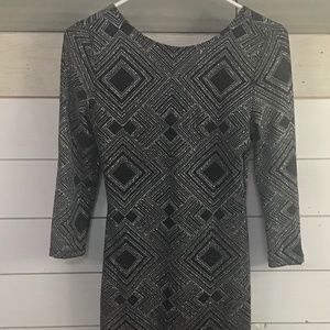 Women’s Altere’d State Black And Metallic Silver Party Dress